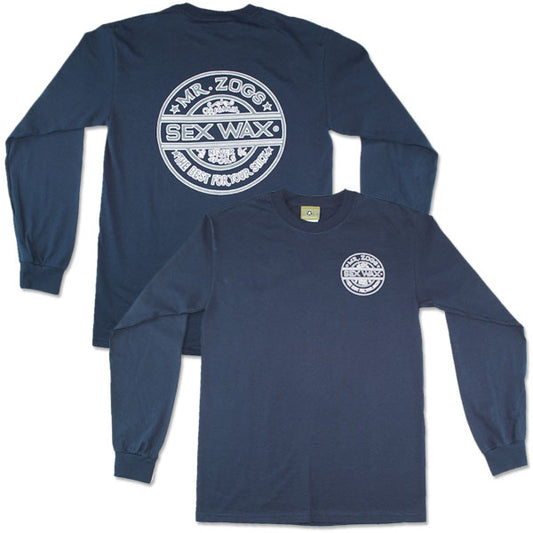 Sexwax Pinstripe: Men's Long Sleeve Navy