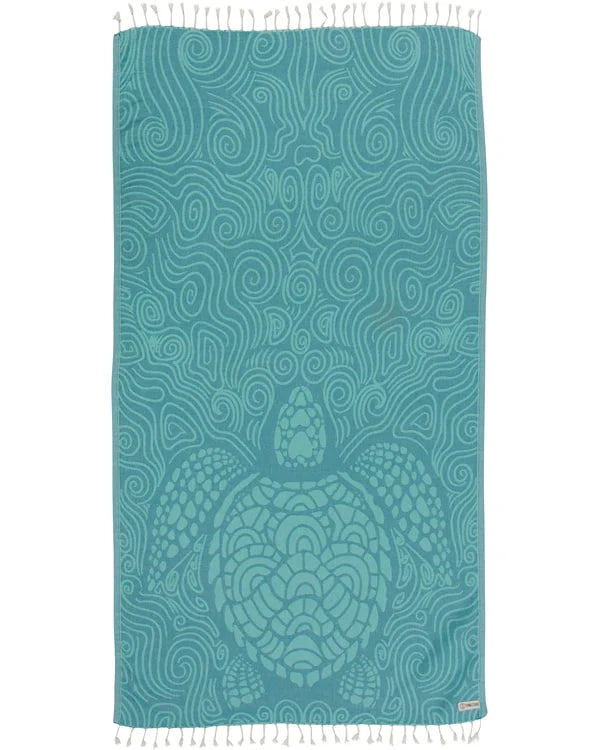 Sand Cloud Mint Swirl Turtle Towel