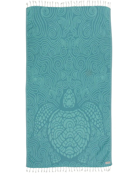 Sand Cloud Mint Swirl Turtle Towel